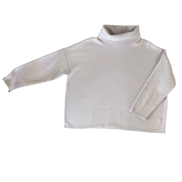 Aerie Lavender Terry Oversized Boxy Turtleneck Sweatshirt Size Medium - Picture 3 of 11